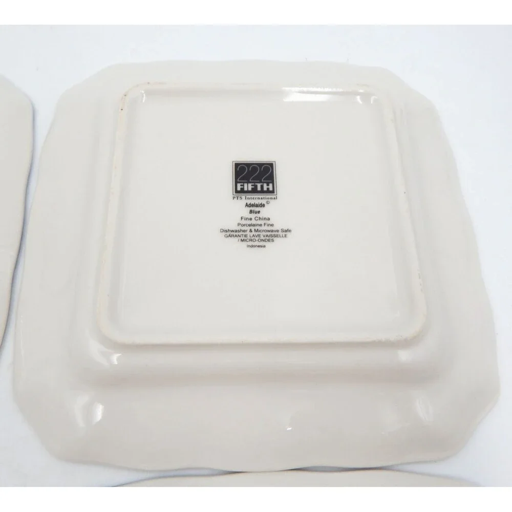 222 Fifth ADELAIDE Square Blue Dessert Butter Plate 6